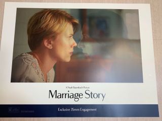 Marriage Story Movie Poster 18x24 Very Thick Strong Cardboard Paper Scarlet Joh