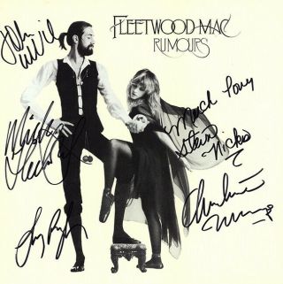 Fleetwood Mac Signed ‘rumours’ Vinyl Lp (autographed By All Members - W/ Loa)