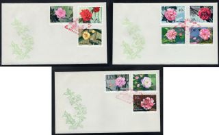 China 1979 Fdc Cover Complete Camelia Set T37