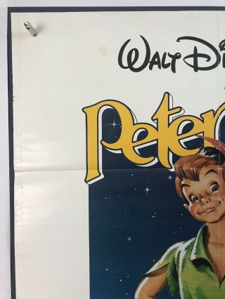 PETER PAN Movie Poster (Good, ) One Sheet 1982 ReRelease Walt Disney 3694 2