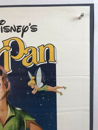 PETER PAN Movie Poster (Good, ) One Sheet 1982 ReRelease Walt Disney 3694 3