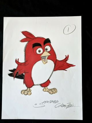 Angry Birds Movie Hand Drawn Sandro Cluezo Signed Concept Art