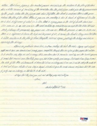 Robert Stroud Birdman of Alcatraz Signed Autographed Hand Written Letter PSA/DNA 2