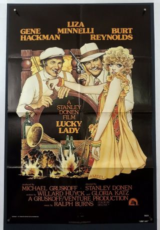 Lucky Lady Movie Poster (fine, ) One Sheet 1975 Liza Minelli Burt Reynolds 4084