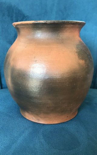 Atencio Signed Pottery Medium Sized Brown And Black Pot