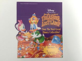Ducktales The Movie Treasure Of The Lamp Promotional Ad Video Store Display 1991