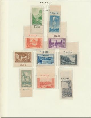 Drbobstamps Us 1934 - 1935 & Parks Special Printing
