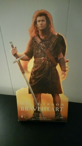 1995 Standing Cardboard Ad For The Movie " Braveheart " With Mel Gibson