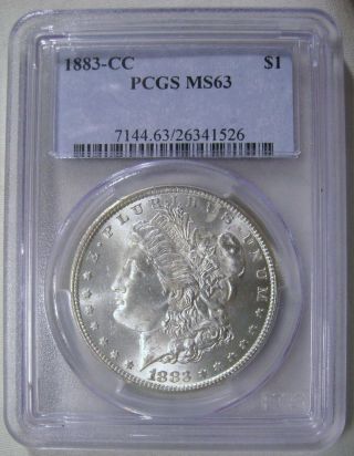 1883 - Cc Morgan Silver Dollar Pcgs Ms - 63