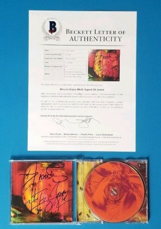 Alice In Chains With Layne Staley Signed X4 " Jar Of Flies " Cd Bas Psa Jsa