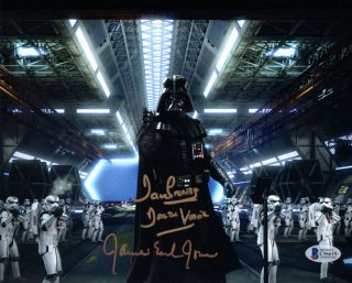 David Prowse James Earl Jones Signed 8x10 Photo Star Wars Vader Beckett Bas Loa