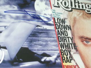 The Slim Shady Lp Autographed Signed Eminem,  Bonus Rolling Stone Mag - Psa - Dna