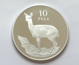 Botswana 1978 Silver 10 Pula Perfect Proof Dcam Km 12a Only 3,  989 Minted