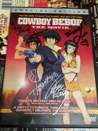 Rare Autographed Cowboy Bebop The Movie Dvd Faye And Spike,  Rare Signed