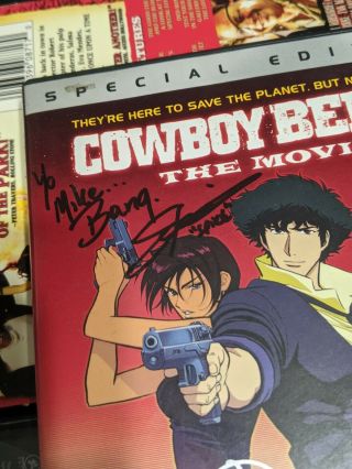Rare Autographed cowboy Bebop The Movie Dvd Faye And Spike,  Rare Signed 2
