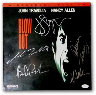 Blow Out Cast Signed Autograph Laserdisc Cover Travolta Brian Depalma Jsa Z68711
