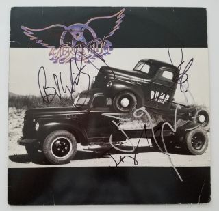 Aerosmith Band Signed Pump Vinyl Record Steven Tyler Joe Perry Legends Rare