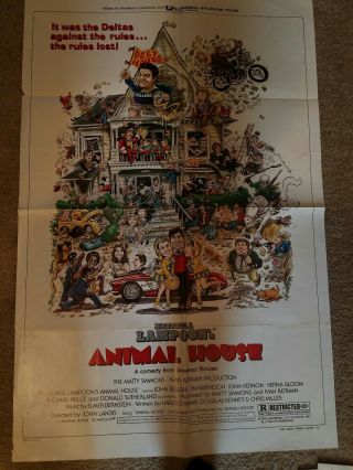 National Lampoon Animal House " 1 Sheet Movie Poster John Belushi