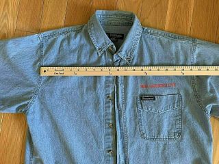 Neil Diamond Large - 2001 Denim Button Up Concert Tour Shirt - Long Sleeves