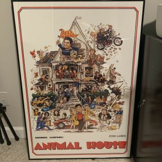 Animal House Vintage Movie Poster John Belushi 1978 Picture Frame Vtg
