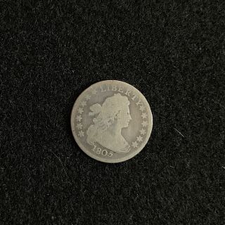 1805 Draped Bust Dime 4 Berries F Really Fine