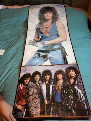 Vintage Life Sized Bon Jovi Door Poster Hair Metal 80s Rock
