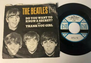 The Beatles 45,  Picture Sleeve Promo Do You Want To Know A Secret Vj