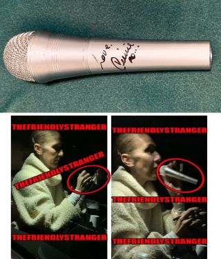 Rare Celine Dion Signed Autographed Microphone - Exact Proof Singer