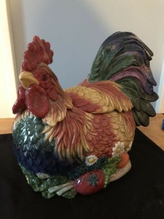 Fitz And Floyd Coq Du Village Rooster Soup Tureen With Ladle Classic