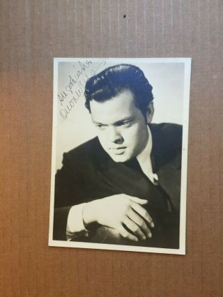 Orson Welles Very Rare Early Vintage Autographed Photo Citizen Kane 