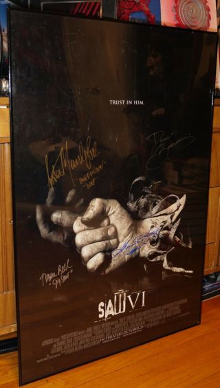 Saw Vi Cast Signed 27x40 Poster Tobin Bell,  Shawnee Smith,  & More