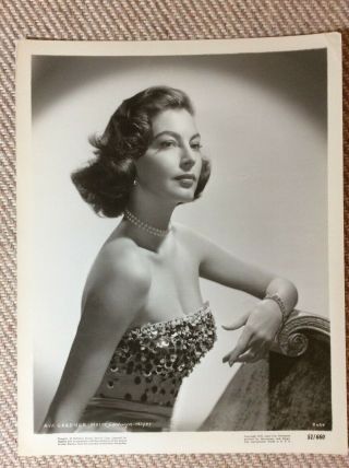 Ava Gardner Glamour Photo Circa 1950s