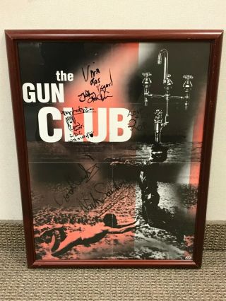 Rare The Gun Club Promo Poster Signed All Members Jeffrey Lee Pierce Blues Punk