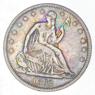 1862 Seated Liberty Half Dollar 7097