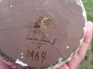 Vintage Sasha Brastoff Mid Century pottery ceramic piece signed,  numbered 3