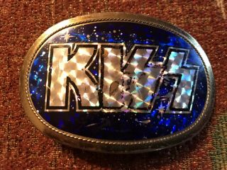 Kiss Belt Buckle 1978 Pacifica.  Reflective Lettering.