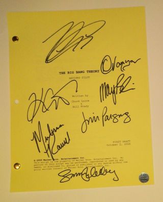 The Big Bang Theory 7x Cast Signed Script Kaley Cuoco,  Jim Parsons