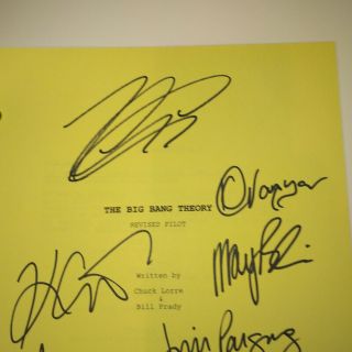 The Big Bang Theory 7x Cast Signed Script Kaley Cuoco,  Jim Parsons 2