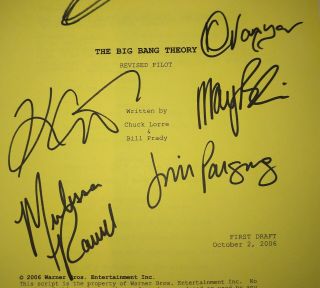 The Big Bang Theory 7x Cast Signed Script Kaley Cuoco,  Jim Parsons 3