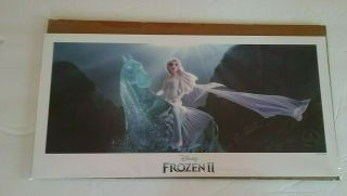 Fyc Frozen Ii 18 " X 9 " Stamped Lithograph Elsa With Nokk The Magic Horse Rare