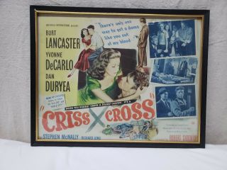 Criss Cross Lobby Card Movie Poster Burt Lancaster Yvonne De Carlo