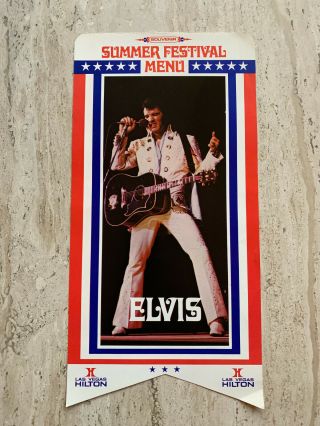 Elvis Presley Souvenir Summer Festival Menu 1972 Las Vegas Hilton Rare Vintage