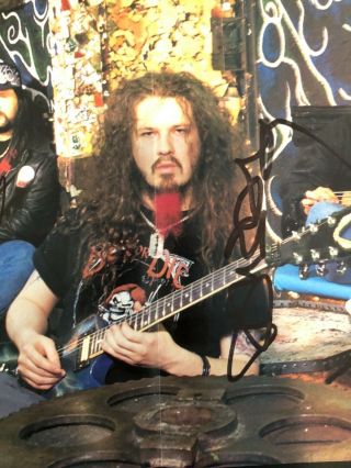 Pantera 1994 Signed Poster Signed By Dimebag Darrell,  Phil Anselmo,  Vinnie & Rex