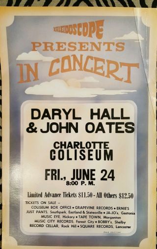 Hall And Oats Concert Poster.