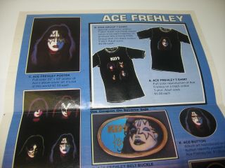 Vintage 1978 Kiss Ace Frehley Solo Merchandise Insert Order Form Only