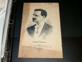 855,  Rare Strauss Orchestra Vienna,  1890,  Advertiz Booklet