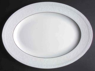 Noritake Whitecliff Platinum 13 1/2 " Oval Serving Platter 1321026