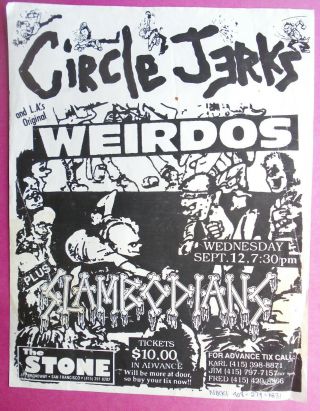 Rare Punk Concert Posters - 2 - Circle Jerk 