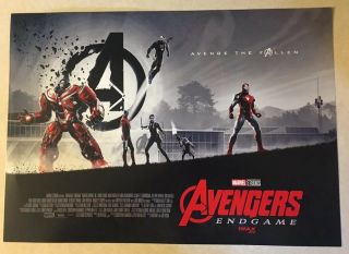 Avengers Endgame Lobby Card Featuring Hulk - Marvel Amc Imax - Rare -