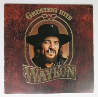 Waylon Jennings Signed Autograph " Greatest Hits " Album Vinyl Record Lp